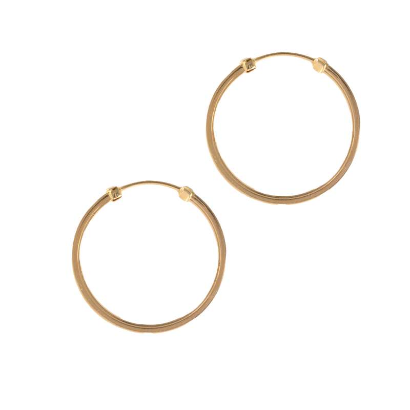 گوشواره طلا 18 عیار زنانه مدل حلقه ایی نرمال