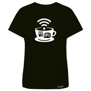 تی شرت آستین کوتاه زنانه 27 مدل Wifi Coffee کد MH1510