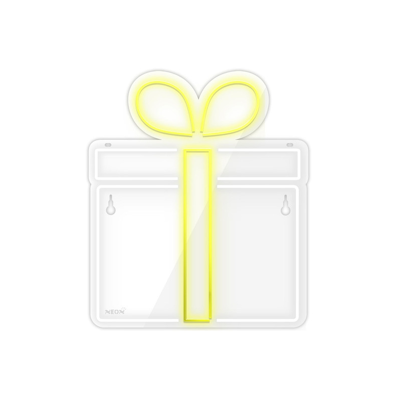 چراغ دیواری نئون دیزاین طرح Gift-Box_YL