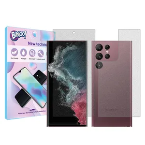 Bingo Tough model matte screen protector suitable for Samsung Galaxy S22 Ultra 5G mobile phone along with the back protector
