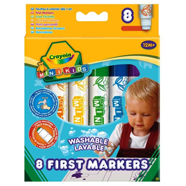 ماژیک رنگ آمیزی کرایولا مدل First Markers - بسته 8 رنگ