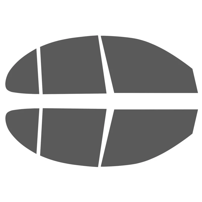 برچسب دودی شیشه خودرو پرشین دودی مدل PE35 مناسب برای ساینا مجموعه 6 عددی