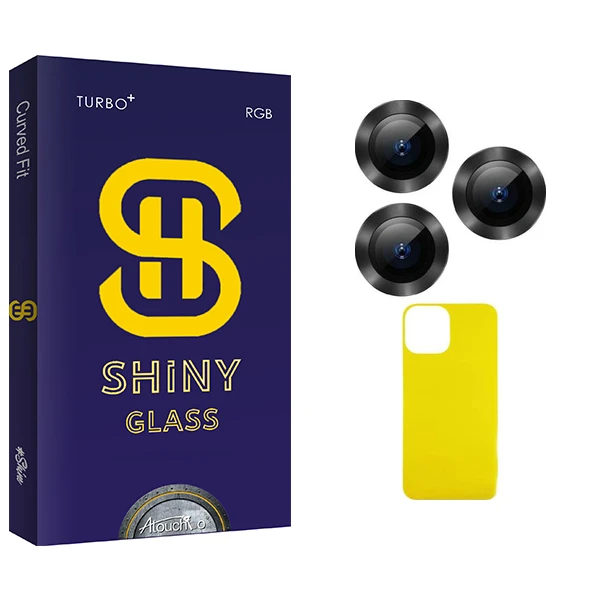 محافظ پشت گوشی آتوچبو مدل Shiny Glass مناسب برای گوشی موبایل اپل iPhone 12 pro  به همراه محافظ لنز گوشی