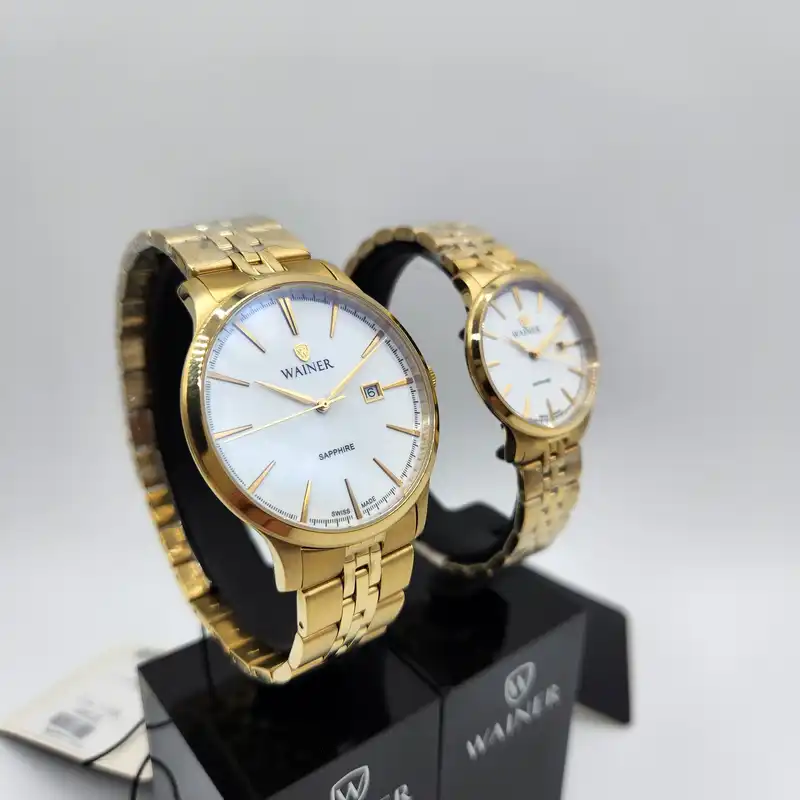 ست ساعت مچی عقربه ای زنانه و مردانه واینر مدل WA.11033-A .WA11044-A