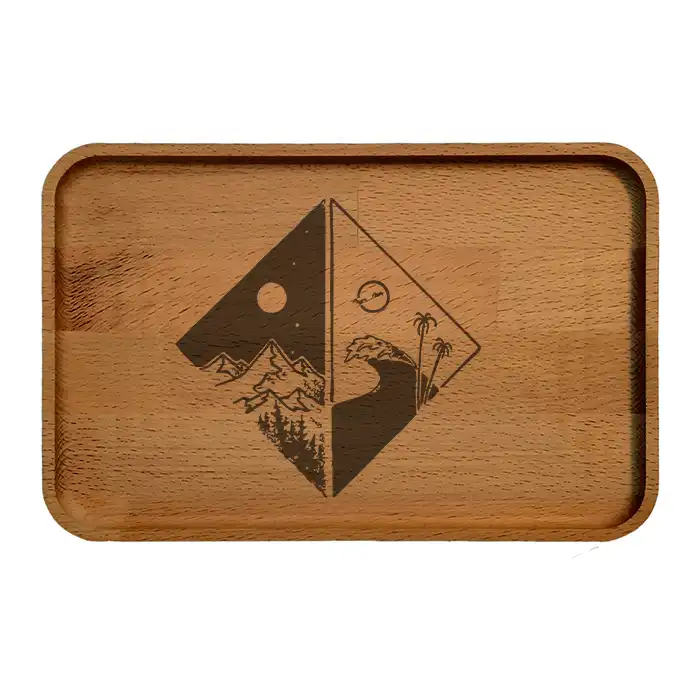 سینی چوبی مدل موج کد 858