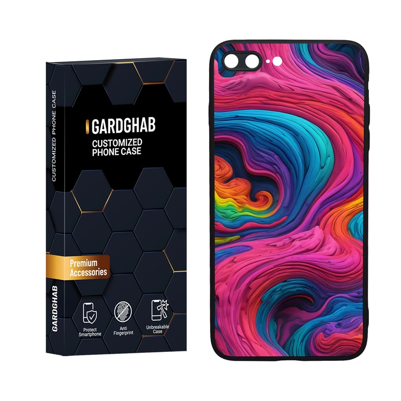 کاور گارد قاب مدل دورژله ای ساده مناسب برای گوشی موبایل اپل iPhone 7 Plus / 8 plus