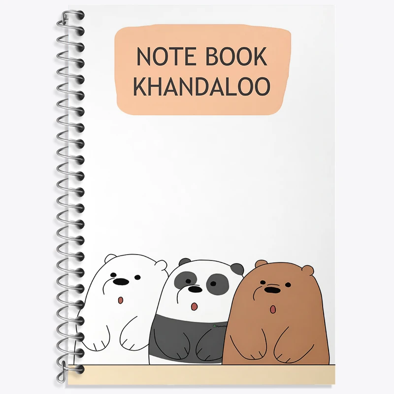 دفتر لغت 50 برگ خندالو طرح سه خرس کله پوک کد N3180