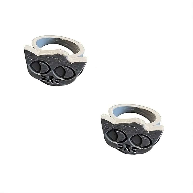 انگشتر دخترانه مدل گربه ملوس بسته 2 عددی انگشتر دخترانه مدل گربه ملوس بسته 2 عددی