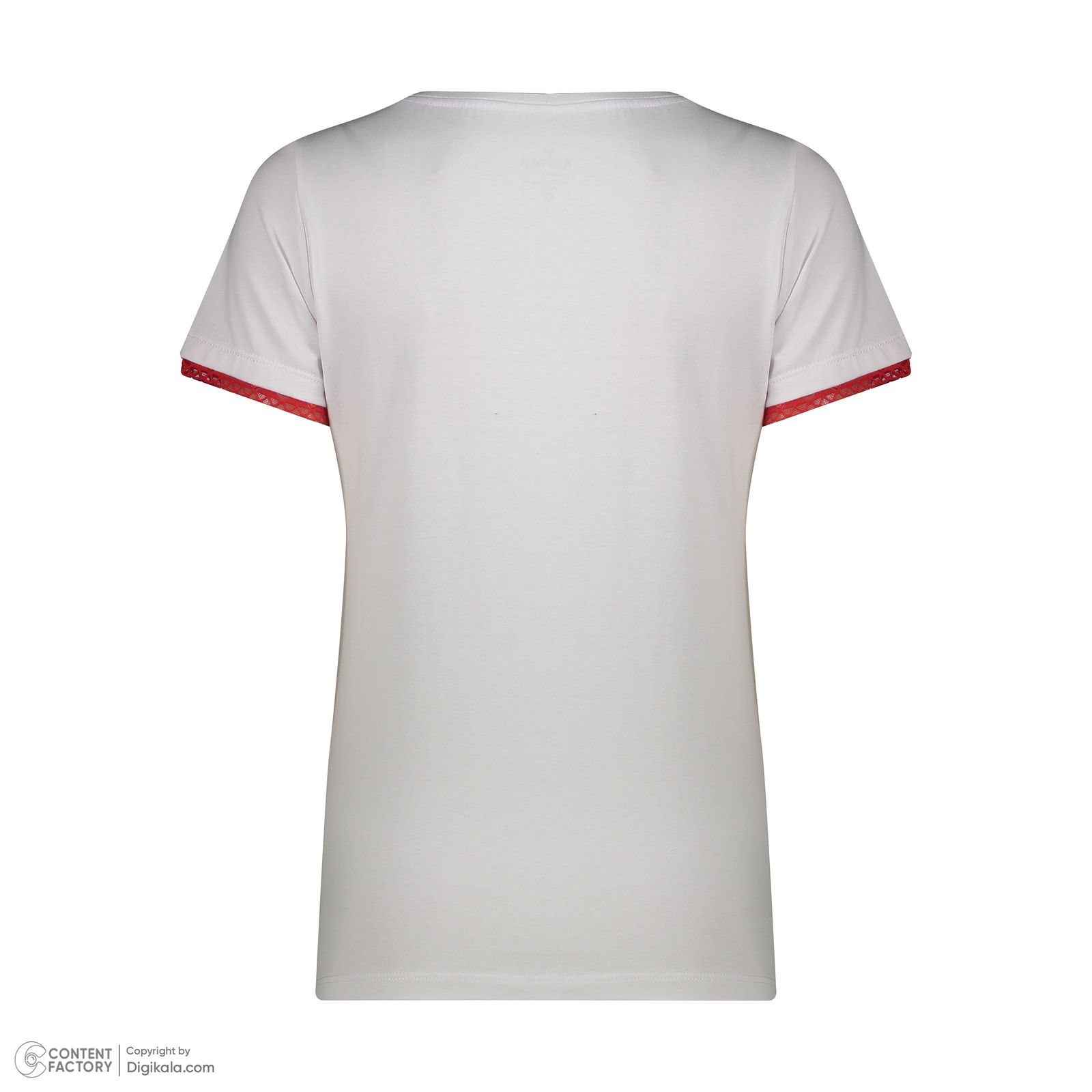 ست تی شرت آستین کوتاه و شلوار زنانه ناربن مدل 1521928 رنگ سفید -  - 5