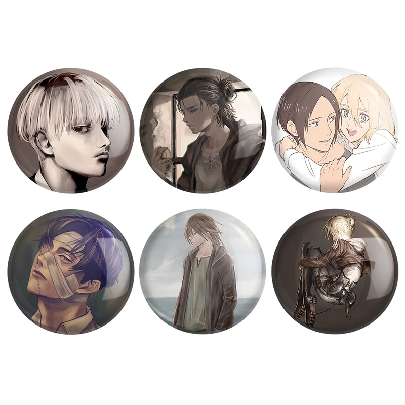 مگنت خندالو طرح انیمه اتک آن تایتان Attack on Titan کد 1049A مجموعه 6 عددی