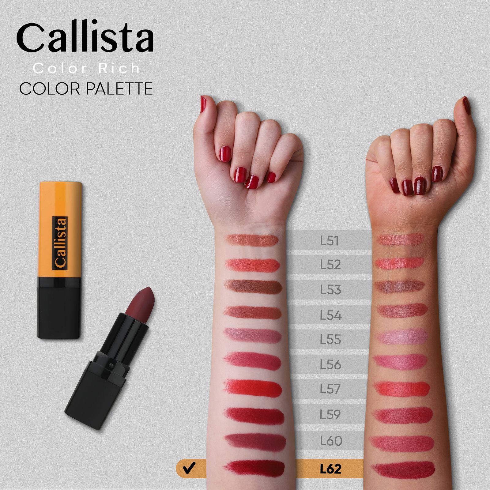 رژ لب جامد کالیستا سری Color Rich شماره L62 -  - 2