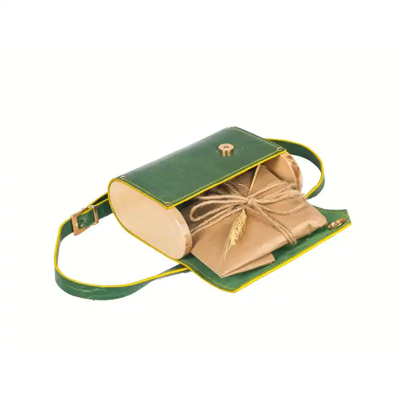 کیف رودوشی چرم و چوب مدل آلیو