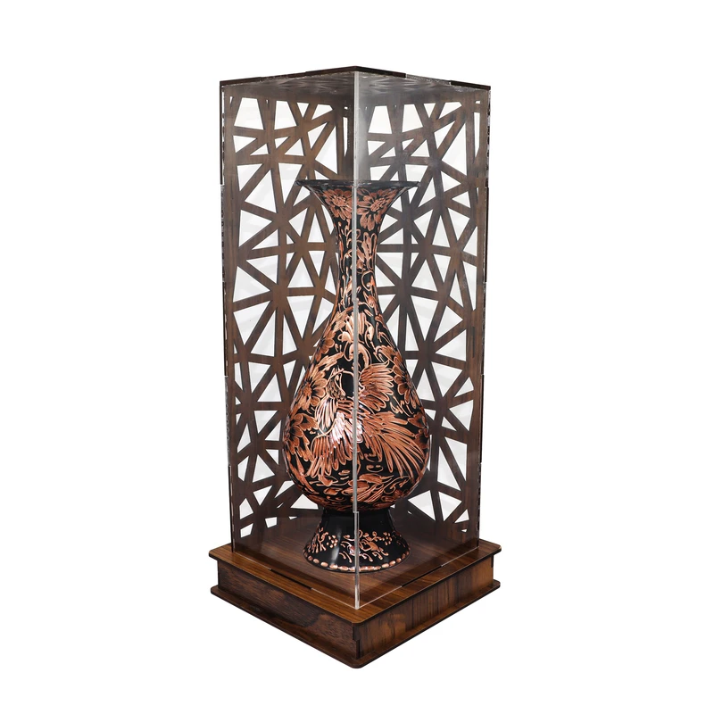 گلدان مسی صنایع دستی فاخر مدل الماس تراش طرح میکسپک کد 25pack34mix