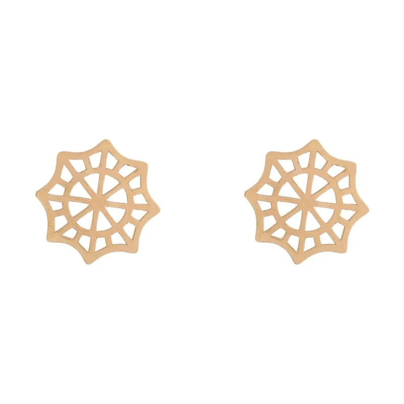 گوشواره میخی طلا 18 عیار زنانه وی وی گلد گالری مدل هندسی4152