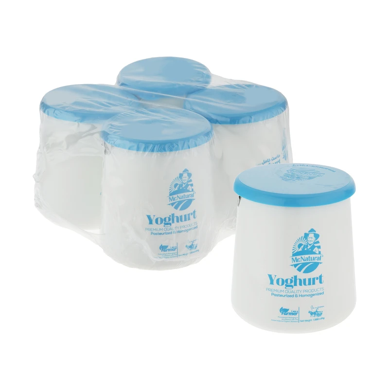ماست پرچرب ارگانیک آقای طبیعی - 1.35 کیلوگرم بسته 4 عددی
