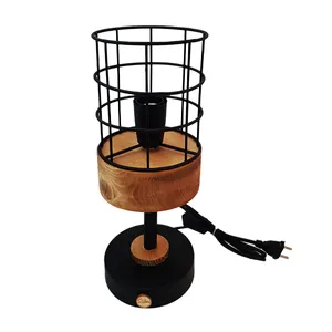 آباژور رومیزی رایکا مدل simple wood کد 52 