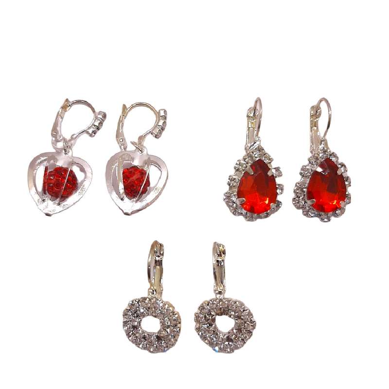 گوشواره دخترانه مدل F02 مجموعه 3 عددی