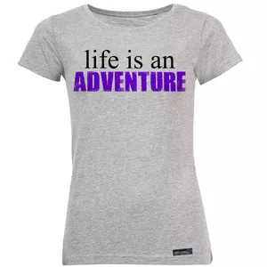 تی شرت آستین کوتاه زنانه 27 مدل Life is Adventure کد MH1543