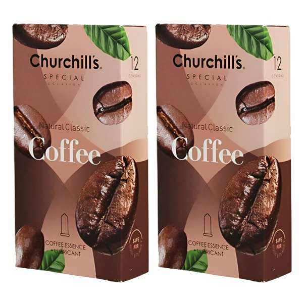کاندوم چرچیلز مدل coffee مجموعه 2 عددی کاندوم چرچیلز مدل coffee مجموعه 2 عددی
