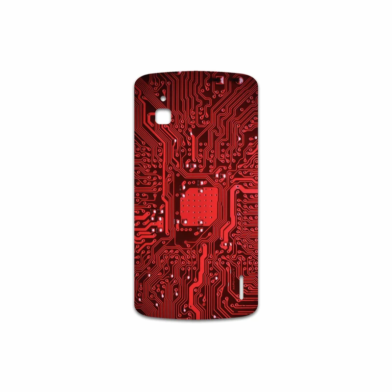 برچسب پوششی ماهوت مدل Red Printed Circuit Board مناسب برای گوشی موبایل گوگل Nexus 4