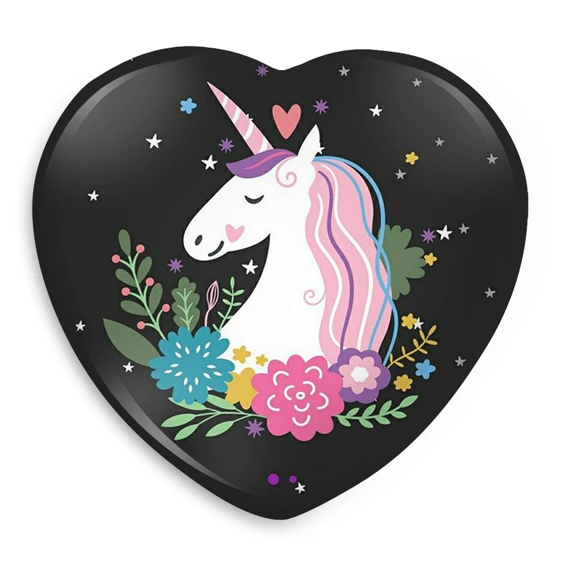 پیکسل خندالو طرح اسب تک شاخ یونیکورن مدل قلبی کد 1087