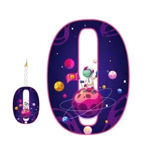 استند تولد مدل عدد 0 طرح فضانورد به همراه شمع