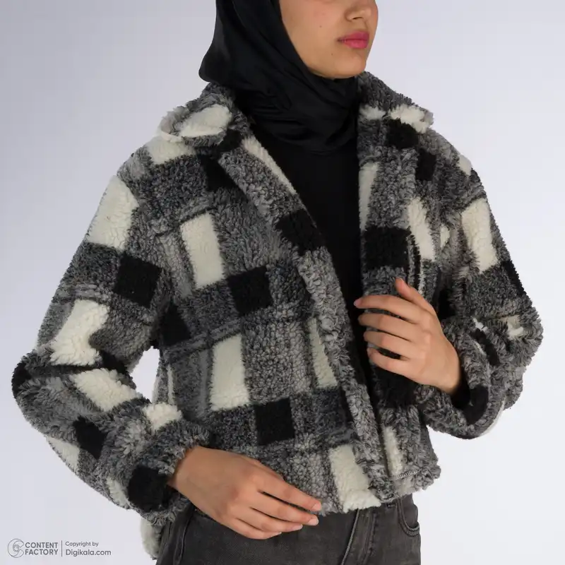 کت زنانه مون‌سا مدل چهارخونه