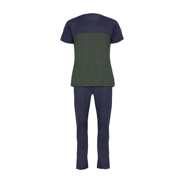  ست تی شرت و شلوار مردانه لباس خونه کد 990505 رنگ سبز