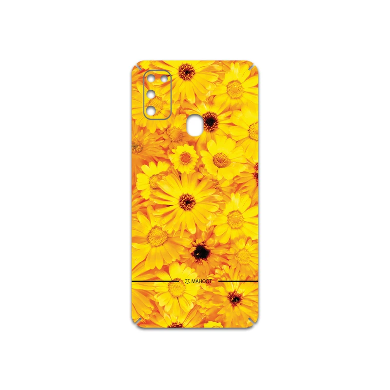 برچسب پوششی ماهوت مدل Yellow-Flower مناسب برای گوشی موبایل سامسونگ Galaxy M21