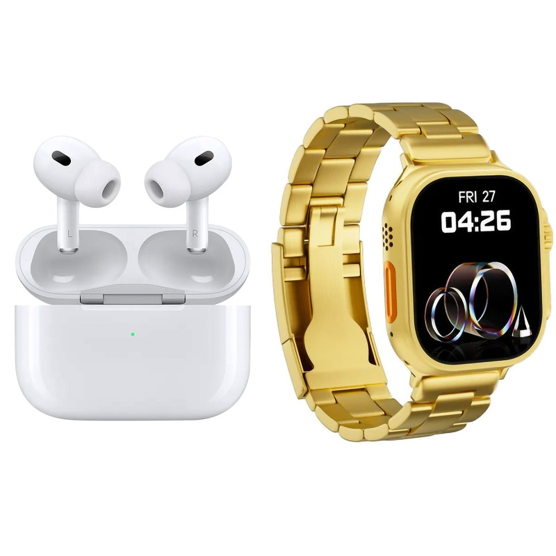 ساعت هوشمند مدل H20 ULTRA 49mm دارای صفحه نمایش رنگی و لمسی، کنترل موسیقی (Music Player)، کنترل سطح اکسیژن خون، قابلیت مکالمه از طریق بلوتوث بند استیل به همراه هندزفری