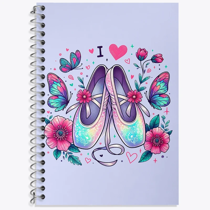 دفتر لغت 50 برگ خندالو طرح کفش باله کد F2872