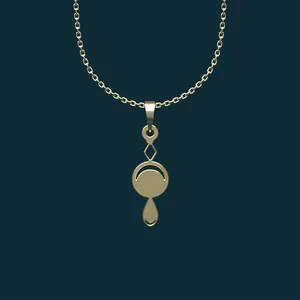 گردنبند طلا 18 عیار زنانه مدوپد مدل هندسی کد BB2-1-1076