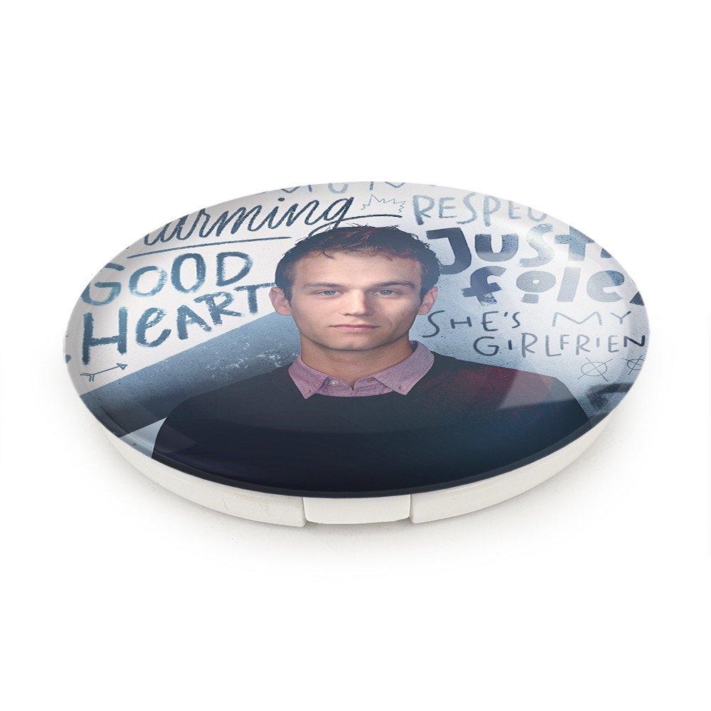 آینه جیبی خندالو طرح جاستین فولی 13دلیل برای اینکه Reasons Why13 مدل تاشو کد 20327