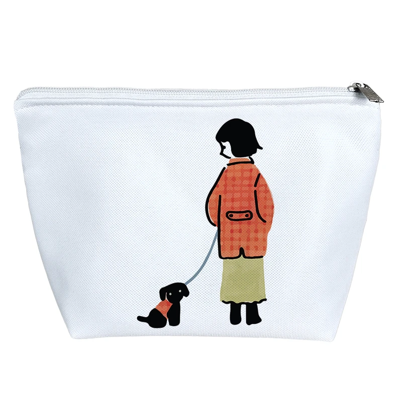 کیف لوازم آرایش دخترانه خندالو مدل دختر و سگ کد 9284