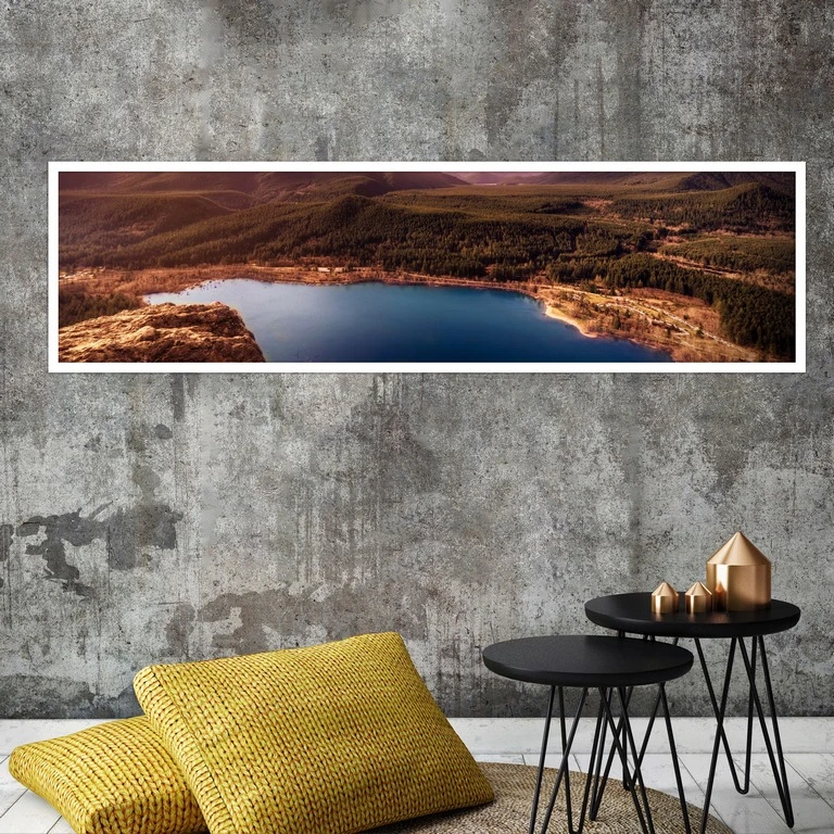 تابلو بکلیت طرح منظره دریاچه مدل کشیده W-7642