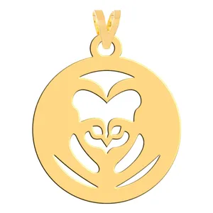 آویز گردنبند طلا 18 عیار زنانه فرشته طرح قو کد WNL-000431