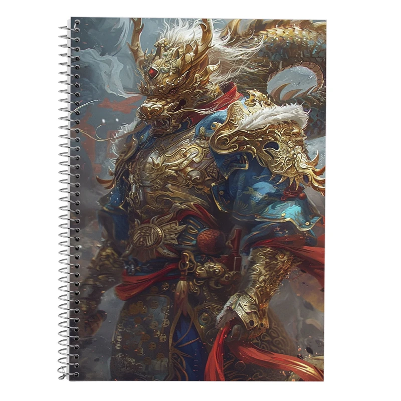 دفتر زبان 50 برگ مدوپد مدل سه خط طرح حیوانات جنگجو کد DF14884