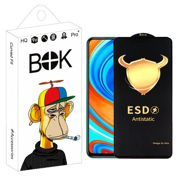 محافظ صفحه نمایش بوک مدل Biva Antistatic Touch مناسب برای گوشی موبایل شیائومی Redmi Note 9 Pro / Note 9 Pro Max