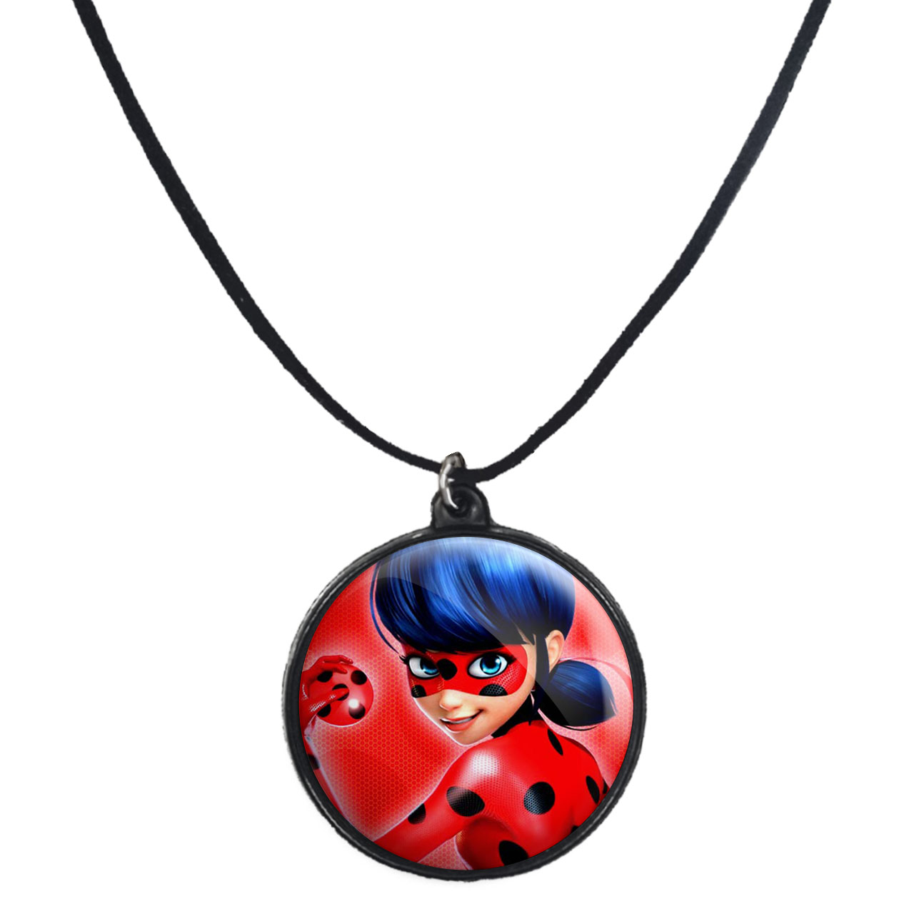 گردنبند پرمانه طرح کفشدوزکی کد pmb.270 مدل دو طرفه