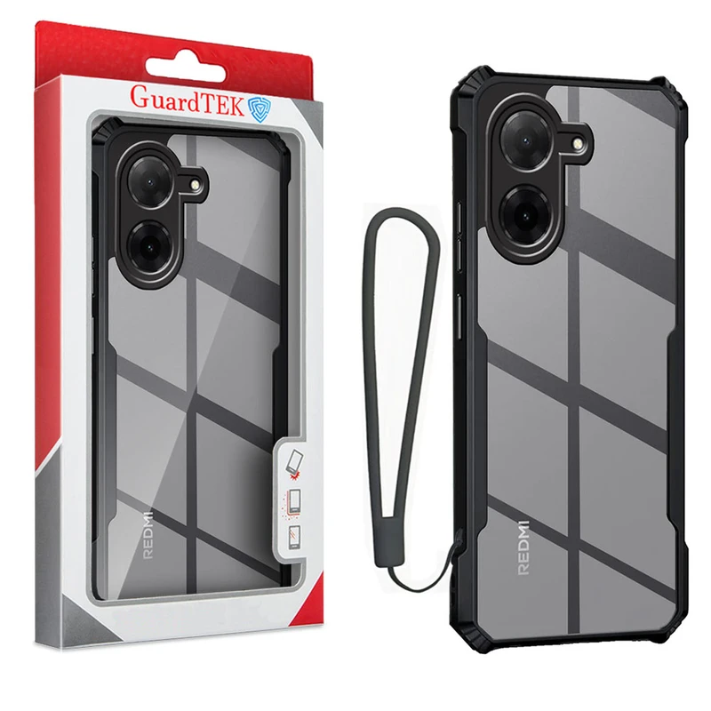 کاور گاردتک اساک مدل Antishock Strap مناسب برای گوشی موبایل شیائومی Redmi A5/ Poco C71 به همراه بند