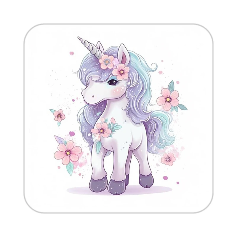 زیر لیوانی کاکتی طرح اسب تک شاخ و یونیکورن مدل mp29741