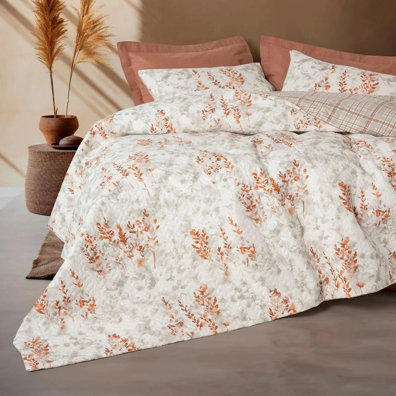 سرویس روتختی دو نفره 4 تکه کاتن باکس مدل Complete Set Mode Line Lamina Tarcin C.K