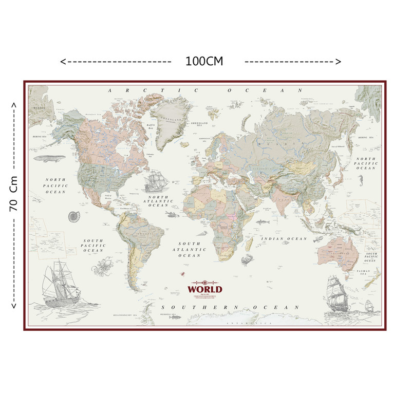 نقشه کشورهای جهان گیتاشناسی نوین کد 2001