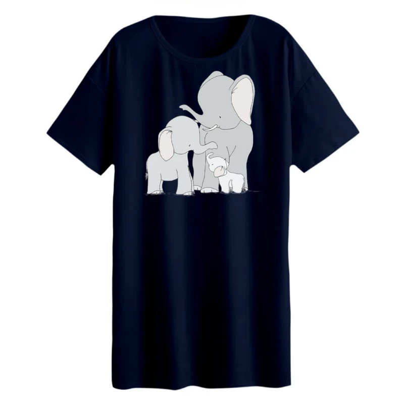 تی شرت لانگ زنانه مدل خانواده فیلی