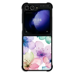 AKAM AMC-WSGZFLIP5-FLOWERS-34 Cover For Samsung Galaxy Z Flip 5