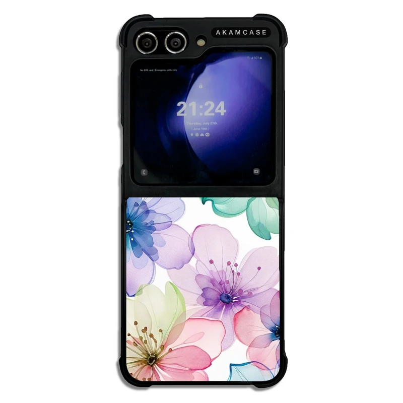 کاور آکام مدل AMC-WSGZFLIP5-FLOWERS-34 مناسب برای گوشی موبایل سامسونگ Galaxy Z Flip 5