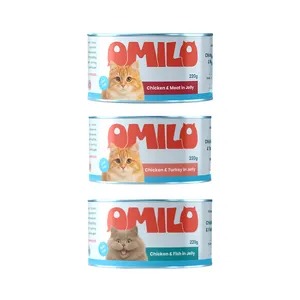 کنسرو غذای گربه اومیلو مدل پک نچرال وزن ۲۲۰ گرم بسته ۳ عددی