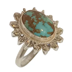 انگشتر نقره زنانه سلین کالا مدل فیروزه نیشابور ce-As020