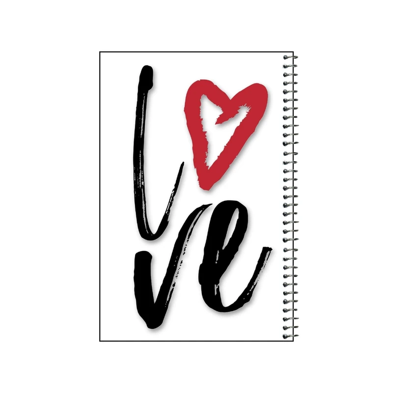 دفتر مشق 80 برگ سیمی مدل نوشته عشق کد v1