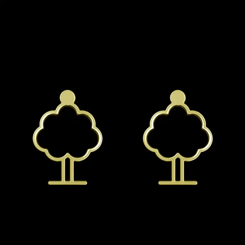 گوشواره طلا 18 عیار زنانه مدوپد مدل درخت کد GA1-15802
